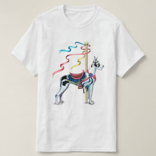 Great Dane Harlequin Karussell T-Shirt