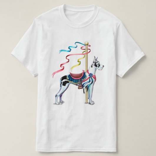 Great Dane Harlequin Karussell T-Shirt (Design vorne)