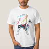 Great Dane Harlequin Karussell T-Shirt (Vorderseite)