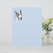 Great Dane (Harlequin) Malerei - Original Dog Art (Stehend Vorderseite)
