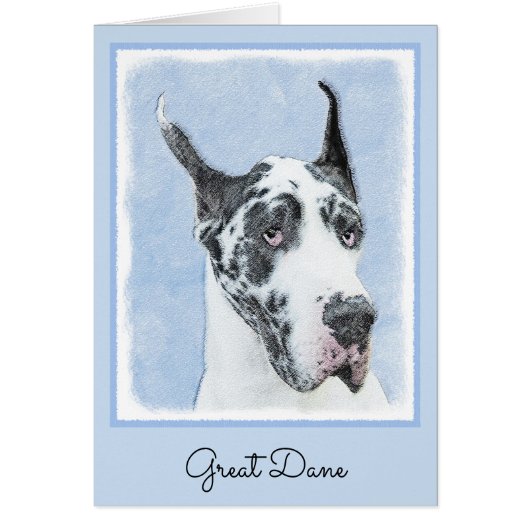 Great Dane (Harlequin) Malerei - Original Dog Art (Vorne)