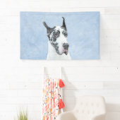 Great Dane (Harlequin) Malerei - Original Dog Art Banner (Insitu)