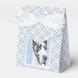 Great Dane (Harlequin) Malerei - Original Dog Art Geschenkschachtel