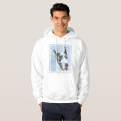 Great Dane (Harlequin) Malerei - Original Dog Art Hoodie (Vorne ganz)