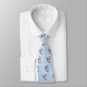 Great Dane (Harlequin) Malerei - Original Dog Art Krawatte