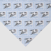 Great Dane (Harlequin) Malerei - Original Dog Art Seidenpapier (Ausschnitt)