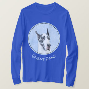 Great Dane (Harlequin) Malerei - Original Dog Art T-Shirt