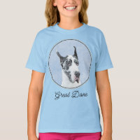 Great Dane (Harlequin) Malerei - Original Dog Art