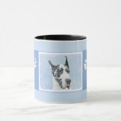 Great Dane (Harlequin) Malerei - Original Dog Art Tasse (Zentrum)