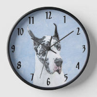 Great Dane (Harlequin) Malerei - Original Dog Art