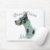 Great Dane (Harlequin) Mama 2 Mousepad (Mit Mouse)
