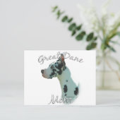 Great Dane (Harlequin) Mama 2 Postkarte (Stehend Vorderseite)