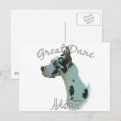 Great Dane (Harlequin) Mama 2 Postkarte (Vorne/Hinten)