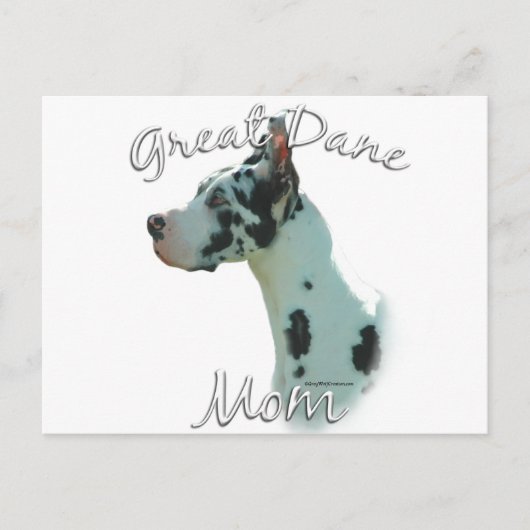 Great Dane (Harlequin) Mama 2 Postkarte (Vorderseite)