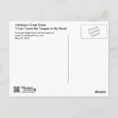 Great Dane - Harlequin - Meine Zunge Touchs Meine  Postkarte (Rückseite)