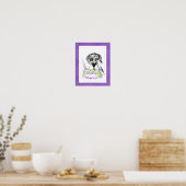 Great Dane Harlequin UC Geburtstagskuchen Poster (Küche)