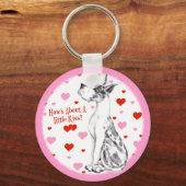 Great Dane Harlequin Valentine's Day Kiss Schlüsselanhänger (Vorderseite)