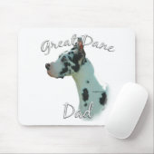 Great Dane (Harlequin) Vater 2 Mousepad (Mit Mouse)
