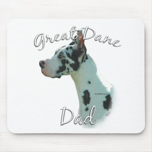 Great Dane (Harlequin) Vater 2 Mousepad (Vorne)
