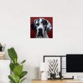 Great Dane Harly Face Poster (Heimbüro)