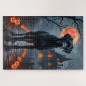 Great Dane Haunted Mansion Halloween Kunst Puzzle (Horizontal)