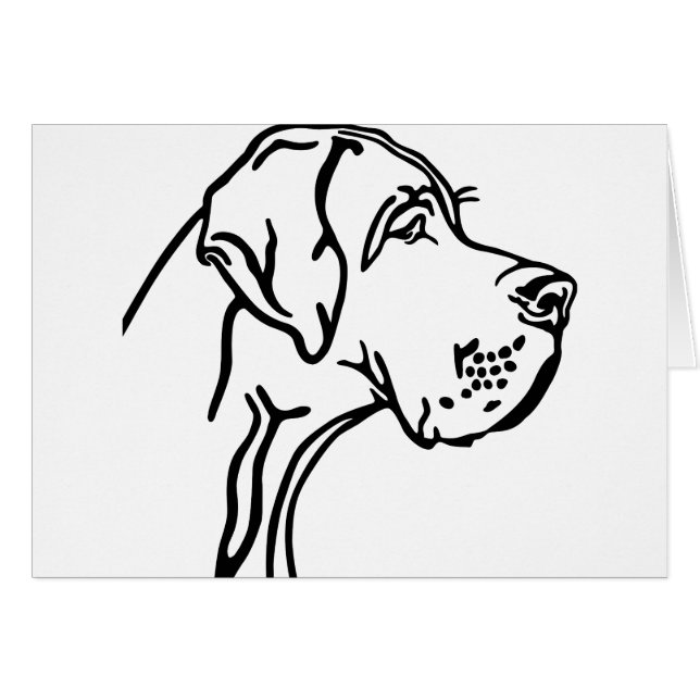 Great Dane Head drawing (Vorderseite (Horizontal))