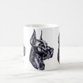 Great Dane Head Study Black Kaffeetasse (Mittel)