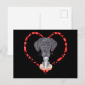 GREAT DANE HEART FEIERTAGSPOSTKARTE (Vorne/Hinten)