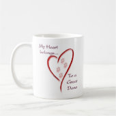Great Dane Heart gehört Kaffeetasse (Links)