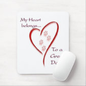 Great Dane Heart gehört Mousepad (Mit Mouse)