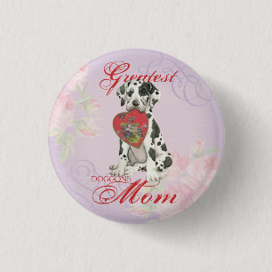 Great Dane Heart Mama Button