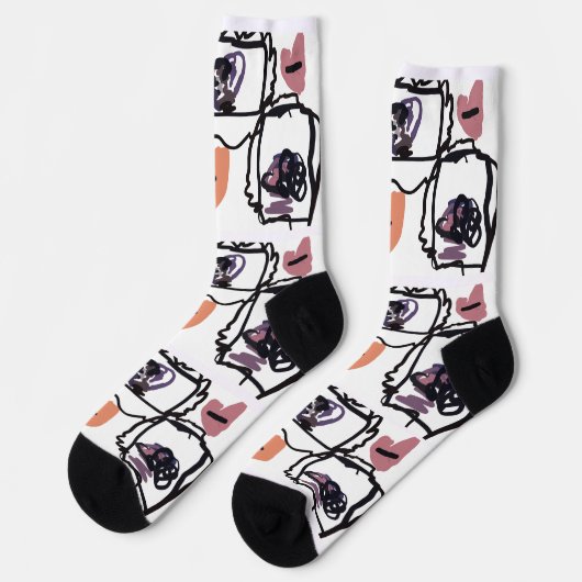 Great Dane hearts Socken (Linkes Detail)