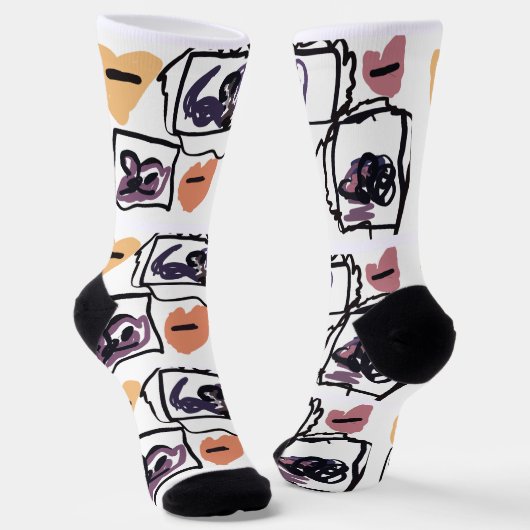 Great Dane hearts  Socken (Gewinkelt)