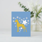 Great Dane Heartstar Postkarte (Stehend Vorderseite)