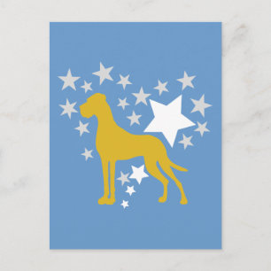 Great Dane Heartstar Postkarte