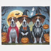 Great Dane Hogs Pumpkin Halloween Funny Fleecedecke (Vorderseite (Horizontal))