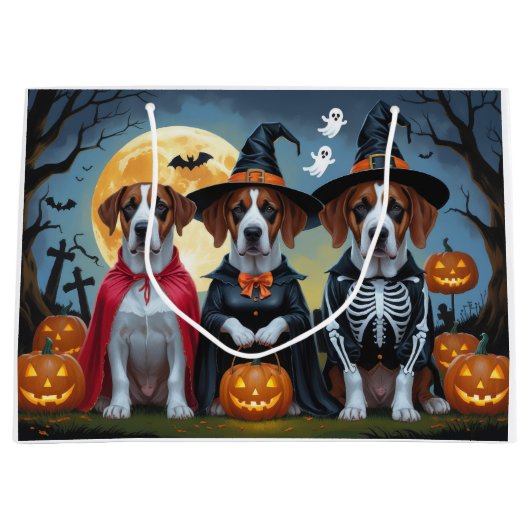 Great Dane Hogs Pumpkin Halloween Funny Große Geschenktüte (Vorderseite)