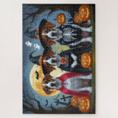 Great Dane Hogs Pumpkin Halloween Funny Puzzle (Vertikal)