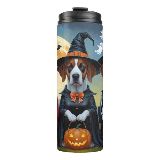 Great Dane Hogs Pumpkin Halloween Funny Thermosbecher (Vorderseite)