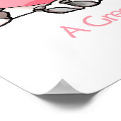 Great Dane Holds Heart Harlequin Poster (Ecke)