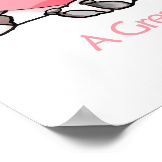 Great Dane Holds Heart Harlequin Poster (Ecke)