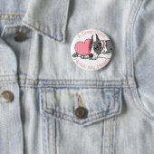 Great Dane Holds Heart Mantle Button (Beispiel)