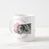 Great Dane Holds Heart Merle UC Kaffeetasse (Vorderseite Links)