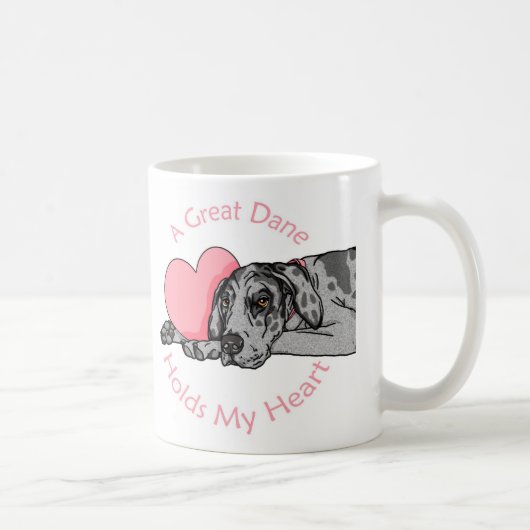 Great Dane Holds Heart Merle UC Kaffeetasse (Rechts)