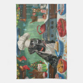 Great Dane Holiday Baking: Feierliche Weihnachten Geschirrtuch (Vertikal)