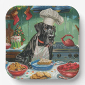 Great Dane Holiday Baking: Feierliche Weihnachten Pappteller (Vorderseite)