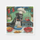 Great Dane Holiday Baking: Feierliche Weihnachten Serviette (Vorderseite)