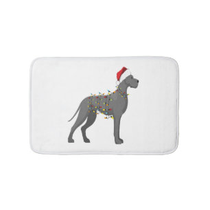 Great Dane Holiday Weihnachtslicht Badematte