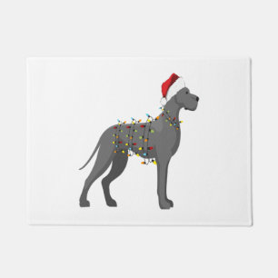 Great Dane Holiday Weihnachtslicht Fußmatte