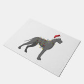 Great Dane Holiday Weihnachtslicht Fußmatte (Schrägansicht)